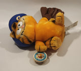 Rare 1978 1981 Fun Farm Paws Garfield Baseball Player with Glove and Hat 9" Tall Toy Plush Stuffed Character with Tag