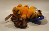 Rare 1978 1981 Fun Farm Paws Garfield Baseball Player with Glove and Hat 9" Tall Toy Plush Stuffed Character with Tag
