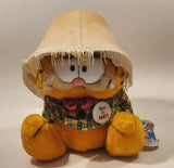 1978 1981 Dakin Paws Garfield 'Born To Party' with Lampshade on Head 8 1/2" Tall Toy Plush Stuffed Character with Tag