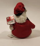 1990s Coca Cola Bean Bag Collection Polar Bear Red and Black Hat 6" Tall Toy Stuffed Plush Mascot with Tags