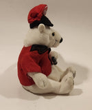 1990s Coca Cola Bean Bag Collection Polar Bear Red and Black Hat 6" Tall Toy Stuffed Plush Mascot with Tags
