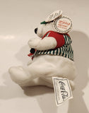 1999 Coca Cola Polar Bear with Red Cap Holding a Bottle 6" Tall Stuff Animal Character Bean Bag Plush with Tags