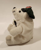 1997 Coca Cola Polar Bear with Green Cap Holding a Bottle 6" Tall Stuff Animal Character Bean Bag Plush No Tags