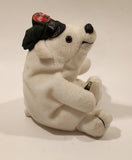 1997 Coca Cola Polar Bear with Green Cap Holding a Bottle 6" Tall Stuff Animal Character Bean Bag Plush No Tags