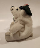 1997 Coca Cola Polar Bear with Green Cap Holding a Bottle 6" Tall Stuff Animal Character Bean Bag Plush No Tags