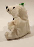 Coca Cola Polar Bear with Green Bow 6" Tall Toy Stuffed Plush Mascot No Tags