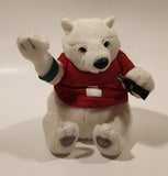 Coca Cola Polar Bear with Red Jersey 6" Tall Toy Stuffed Plush Mascot No Tags
