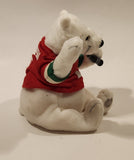 Coca Cola Polar Bear with Red Jersey 6" Tall Toy Stuffed Plush Mascot No Tags