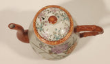 Antique Suzuki Japan Hand Painted Flower Decor 6 1/4" Tall Porcelain Teapot