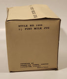 Vintage 1 1/2 Pint Milk Jug Stoneware Style No. 1608 Woodward Stores Limited Vancouver Canada Made in Taiwan New In Box