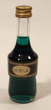 Vintage Rare Marie Brizard France Menthe Liquor 4 1/2" Tall 5cl Miniature Glass Bottle Never Opened Still Sealed