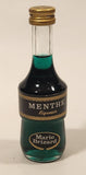 Vintage Rare Marie Brizard France Menthe Liquor 4 1/2" Tall 5cl Miniature Glass Bottle Never Opened Still Sealed