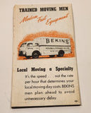 Vintage Map of Vancouver Burnaby New Westminster British Columbia Compliments of Bekins Moving & Storage Co. Ltd.