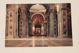 Vintage Interior of St. Peter's Basilica Vatican City Rome Italy Postcard
