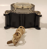 Vintage Westclox Ornate Black Plastic Electric Mantle Clock