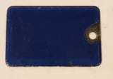 Antique Zerolene Motor Oil SAE 30 Blue Porcelain Enamel Metal Fuel Tag 2" x 3"