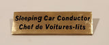 Rare Vintage VIA Rail Railroad Railway Train Sleeping Car Conductor Chef de Voitures-lits Metal Hat Badge