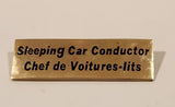 Rare Vintage VIA Rail Railroad Railway Train Sleeping Car Conductor Chef de Voitures-lits Metal Hat Badge