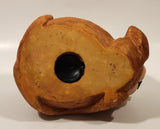 Vintage Paola Chiari Orange Tabby Cat Shaped Heavy Resin Coin Bank