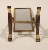 Vintage Pivoting Standing Floor Mirror Dollhouse Brass Miniature 4 1/2" Tall