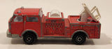 Vintage Majorette Pompier Fire Ladder Truck No. 207 Red 1/100 Scale Die Cast Toy Car Firefighting Rescue Emergency Vehicle