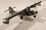 RAF FVR 2244 Catalina mk IB Amphibious Boat Airplane Grey and Olive Camouflage Large 11 1/2" Long Tin Metal Military Aircraft Model