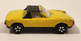 Vintage PlayArt VW Porsche 914 Yellow Die Cast Toy Car Vehicle Made in Hong Kong