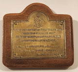 Antique 1st November 1868 J.R. Bramble Head Gamekeeper To His Grace The Duke of Gumby Poachers Shall Be Shot on First Sight Brass Plaque on Wood