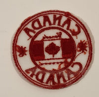 Canada Flag Round Shaped 2 1/8" Fabric Patch Badge