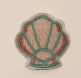 Pink and Blue Clamshell 1 5/8" x 1 3/4" Fabric Patch Badge
