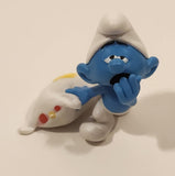 2023 Peyo The Smurfs Lazy Smurf with Pillow 2" Tall Toy Figure