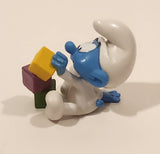 2023 Peyo The Smurfs Baby Smurf with Number Blocks 1 1/2" Tall Toy Figure
