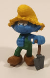 2023 Peyo The Smurfs Farmer Smurf with Shovel 2 1/4" Tall Toy Figure