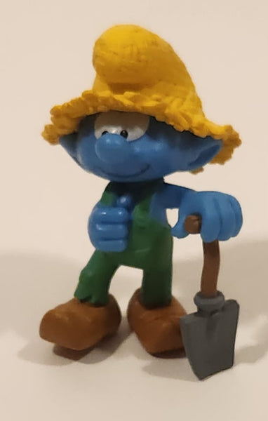 2023 Peyo The Smurfs Farmer Smurf with Shovel 2 1/4" Tall Toy Figure