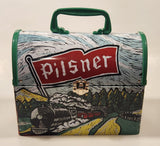 Pilsner Beer with Train Locomotive Themed Metal Lunch Box