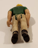 Vintage 1974 Fisher Price Construction Worker in Green Shirt 3 3/4" Tall Toy Action Figure