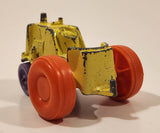 Vintage 1967 Tootsie Toys Tractor Yellow Die Cast Toy Car Vehicle