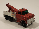 Vintage 1968 Lesney Matchbox Series No. 71 Ford Heavy Wrecker Truck ESSO Red and White Die Cast Toy Car Vehicle