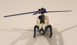 Vintage Majorette Gazelle Police Rescue Helicopter White Die Cast Toy Aircraft Vehicle Missing The Rotor