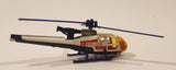 Vintage Majorette Gazelle Police Rescue Helicopter White Die Cast Toy Aircraft Vehicle Missing The Rotor