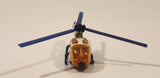 Vintage Majorette Gazelle Police Rescue Helicopter White Die Cast Toy Aircraft Vehicle Missing The Rotor