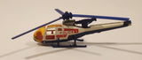 Vintage Majorette Gazelle Police Rescue Helicopter White Die Cast Toy Aircraft Vehicle Missing The Rotor