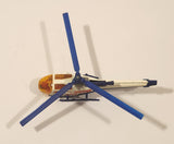 Vintage Majorette Gazelle Police Rescue Helicopter White Die Cast Toy Aircraft Vehicle Missing The Rotor