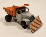 Vintage Lesney No. 16 Scammel Snow Plow Grey and Orange Die Cast Toy Car Vehicle