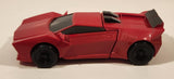 2015 Hasbro Transformers 3 Step Changer Sideswipe Robots in Disguise Red 8 1/2" Tall Plastic Toy Figure Car