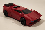 2015 Hasbro Transformers 3 Step Changer Sideswipe Robots in Disguise Red 8 1/2" Tall Plastic Toy Figure Car
