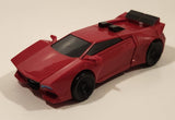 2015 Hasbro Transformers 3 Step Changer Sideswipe Robots in Disguise Red 8 1/2" Tall Plastic Toy Figure Car
