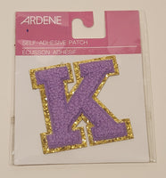 Ardene Gold Glitter Purple Letter K Self Adhesive Patch New in Package