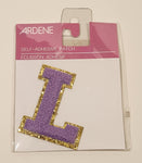 Ardene Gold Glitter Purple Letter L Self Adhesive Patch New in Package