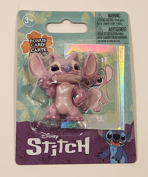 2024 Just Play Disney Stitch Angel 2" Tall Toy Figure with Bonus Card New in Package
